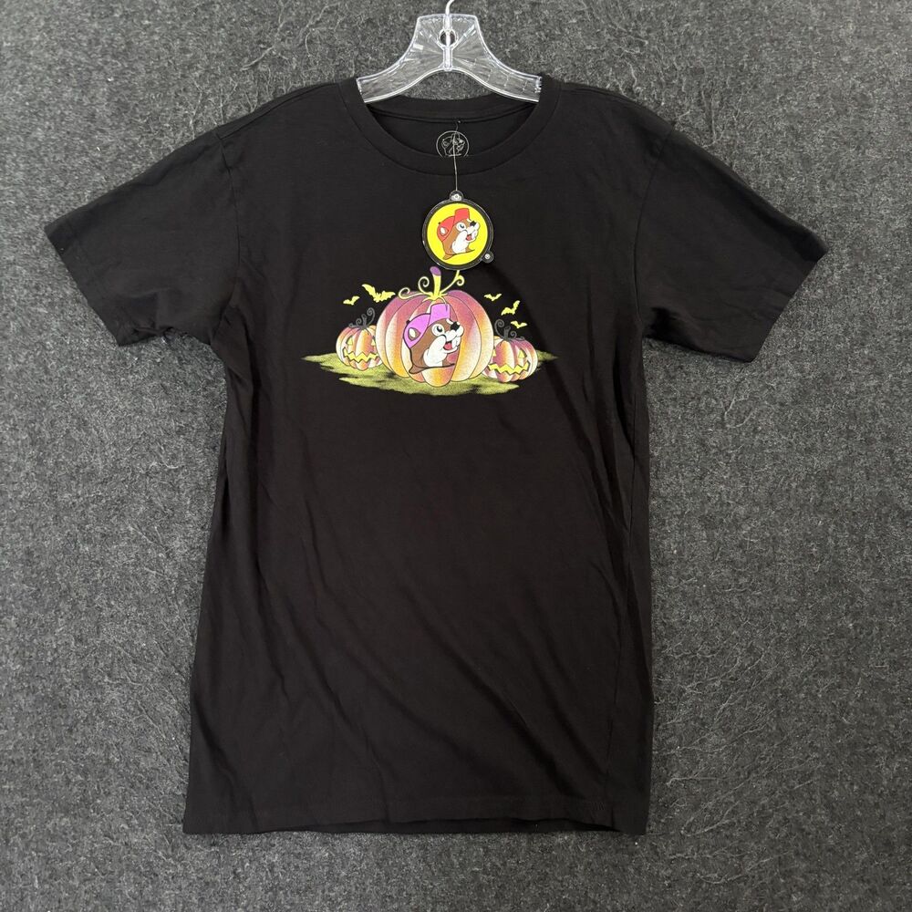 Buc-ee's Shirt Women's Small Black Halloween Haunt It Beaver Pumpkin Graphic Tee